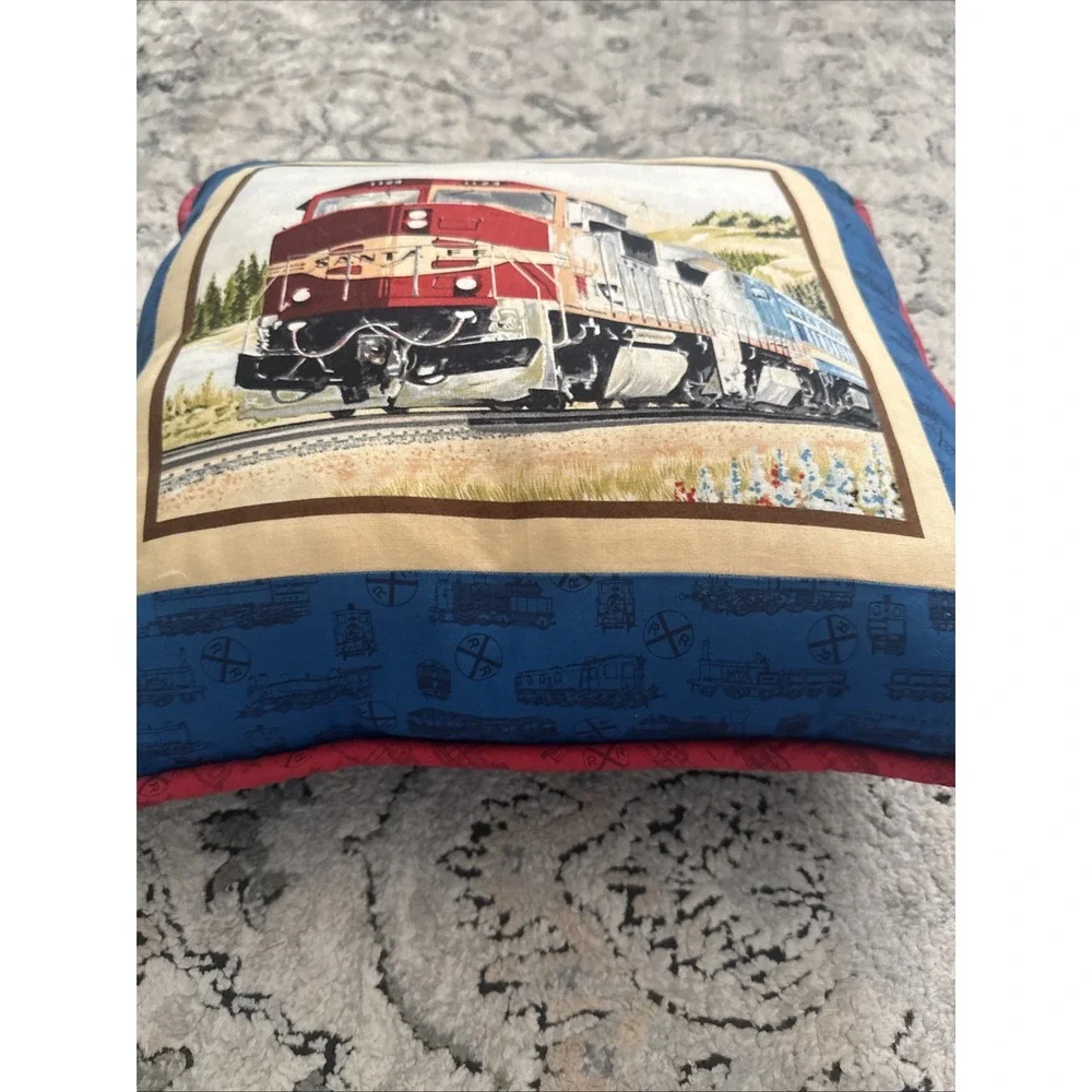 Vintage Handmade Atchison, Topeka and Santa Fe Railway (AT&SF) Train Pillow 16